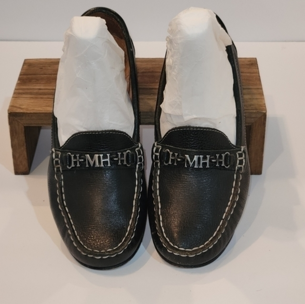 Designer‎ Mario Hernandez Women’s Black Leather Loafers Size 5 (35)